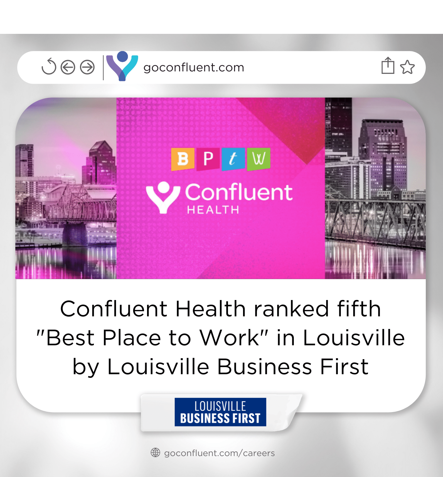 Confluent Health Rankeds Fifth Best Place to Work in Louisville ...