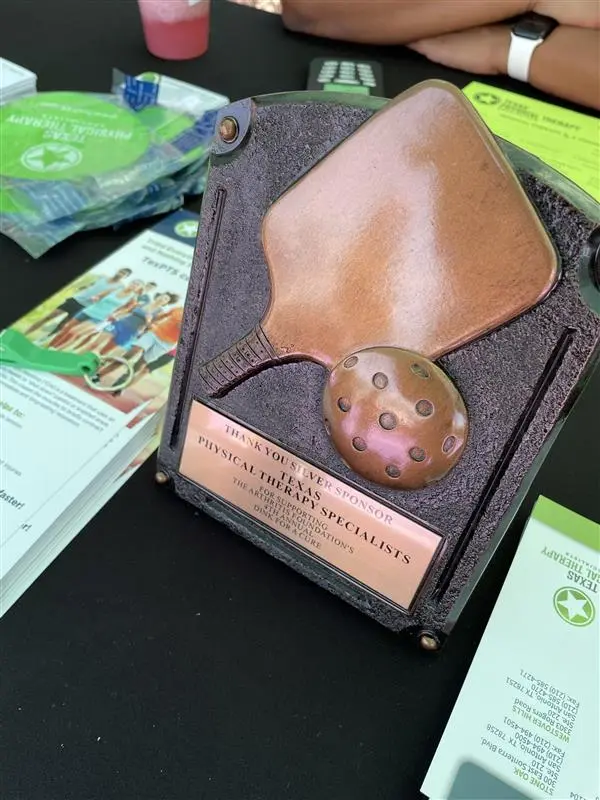 photo of a pickle ball tournament plaque